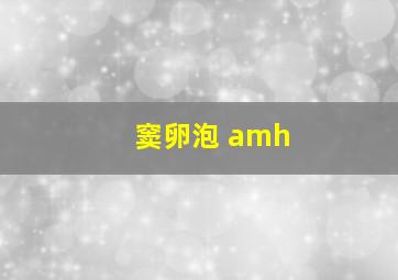 窦卵泡 amh